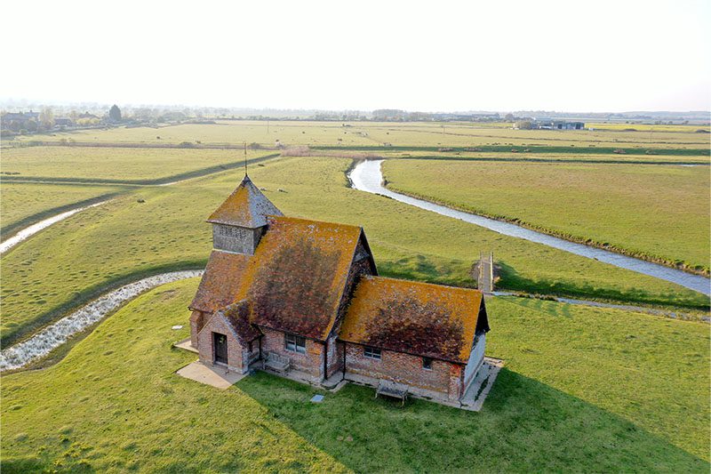 Fairfield Church is an iconic church in Kent and used by JAM on the Marsh.