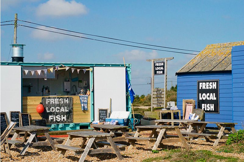 The Dungeness Snack Shack and Fish Hut place as part of JAM on the Marsh multidisciplinary summer festival in Romney Marsh.