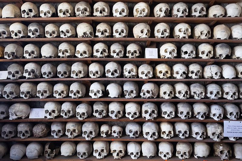 The largest skull and bone collection in Britain is in the Ossuary at St Leonard’s Church during JAM on the Marsh festival.
